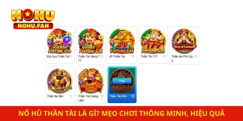 Nổ Hũ Thần Tài Là Gì? Mẹo Chơi Thông Minh, Hiệu Quả Cho Tân Thủ