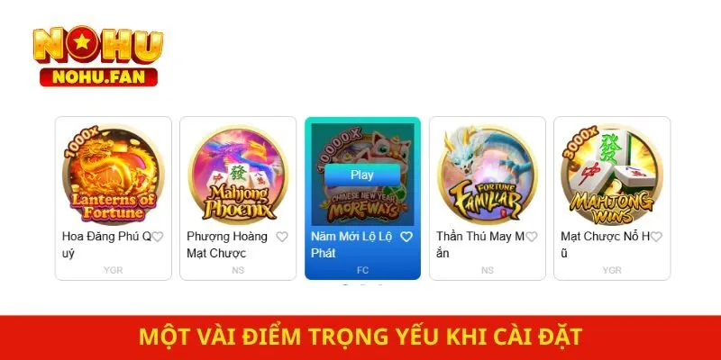 Một vài điểm trọng yếu khi cài đặt