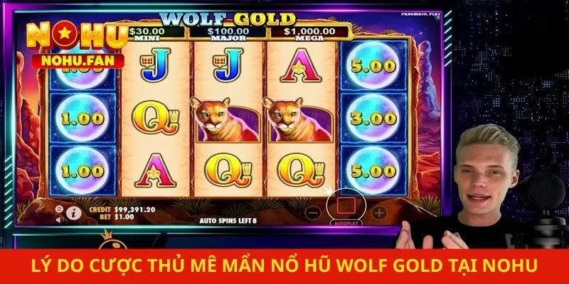 Lý do cược thủ mê mẩn nổ hũ Wolf Gold tại Nohu